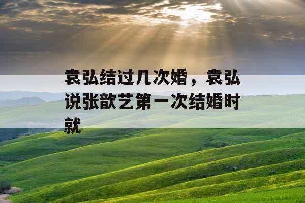 袁弘结过几次婚，袁弘说张歆艺第一次结婚时就