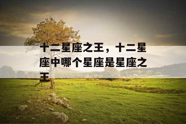 十二星座之王,十二星座中哪个星座是星座之王 十二星座之王,十二星座中哪个星座是星座之王