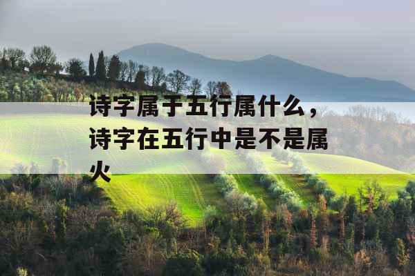 诗字属于五行属什么，诗字在五行中是不是属火