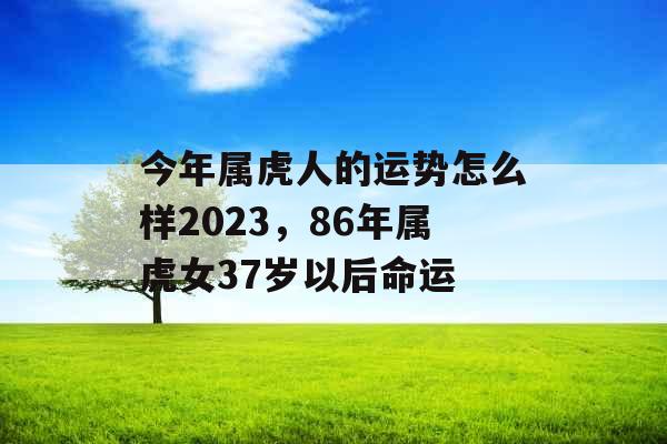 今年属虎人的运势怎么样2023，86年属虎女37岁以后命运