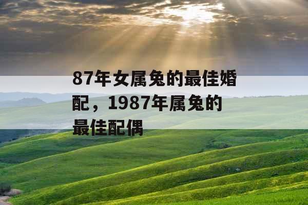 87年女属兔的最佳婚配,1987年属兔的最佳配偶 87年女属兔的最佳婚配,1987年属兔的最佳配偶