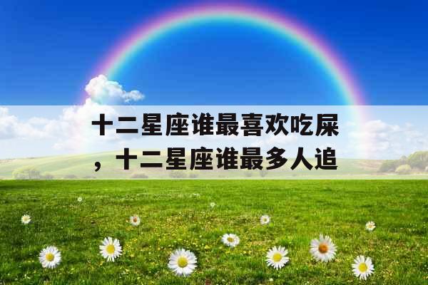 十二星座谁最喜欢吃屎,十二星座谁最多人追