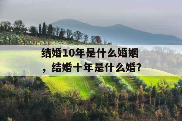 结婚10年是什么婚姻，结婚十年是什么婚？