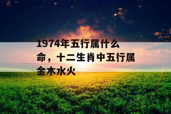 1974年五行属什么命,十二生肖中五行属金木水火 1974年五行属什么命,十二生肖中五行属金木水火