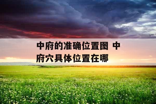 中府的准确位置图 中府穴具体位置在哪