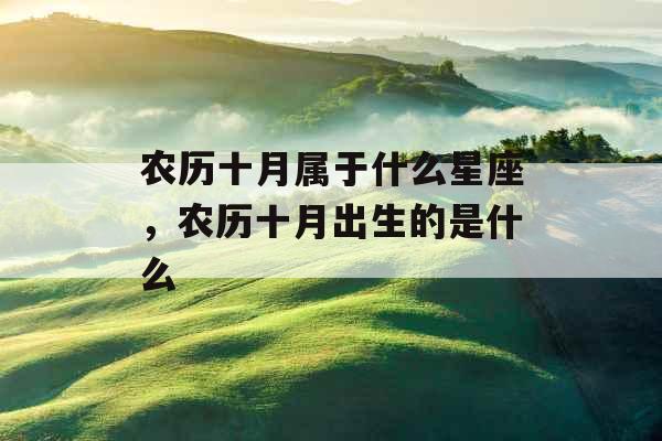 农历十月属于什么星座，农历十月出生的是什么
