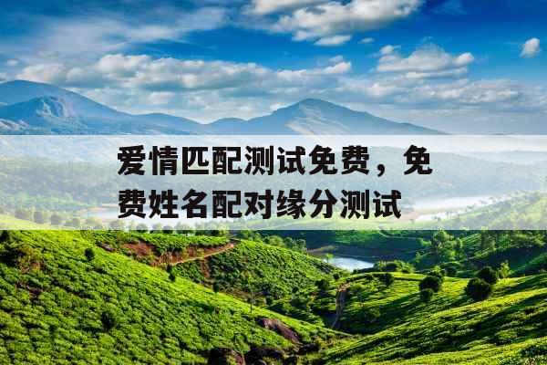 爱情匹配测试免费,免费姓名配对缘分测试 爱情匹配测试免费,免费姓名配对缘分测试