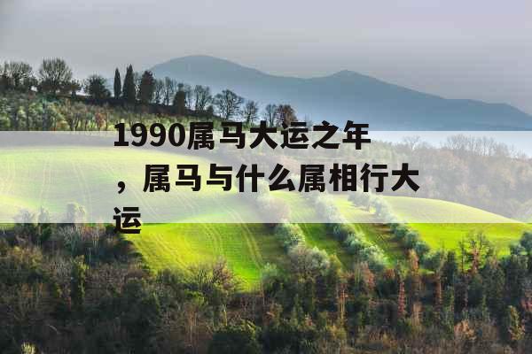 1990属马大运之年,属马与什么属相行大运 1990属马大运之年,属马与什么属相行大运