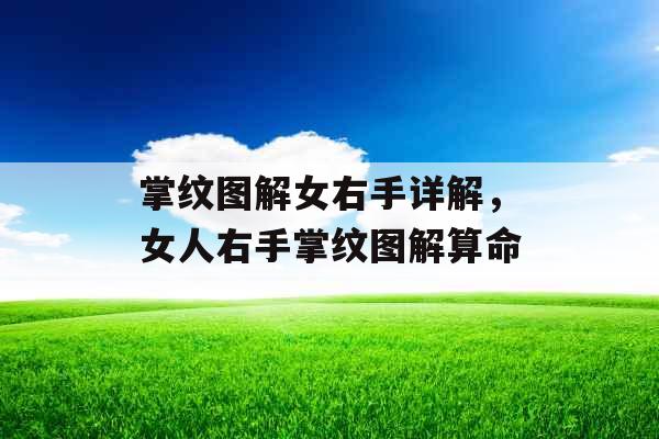 掌纹图解女右手详解，女人右手掌纹图解算命
