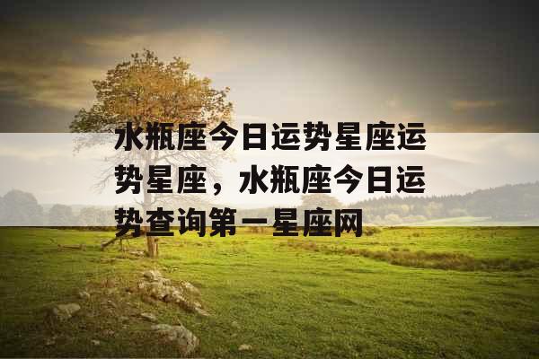 水瓶座今日运势星座运势星座，水瓶座今日运势查询第一星座网
