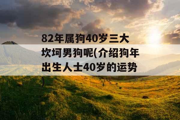82年属狗40岁三大坎坷男狗呢(介绍狗年出生人士40岁的运势)