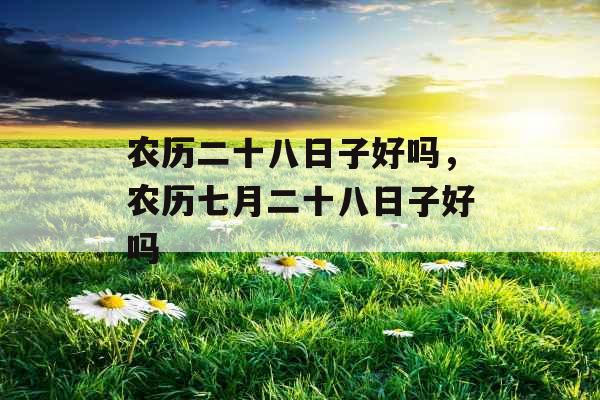 农历二十八日子好吗，农历七月二十八日子好吗