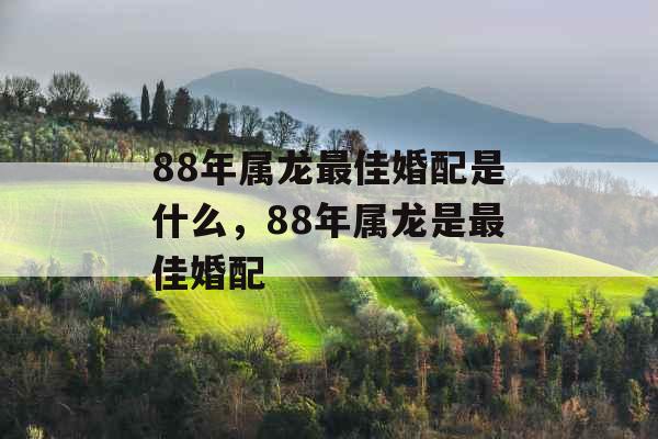 88年属龙最佳婚配是什么,88年属龙是最佳婚配 88年属龙最佳婚配是什么,88年属龙是最佳婚配