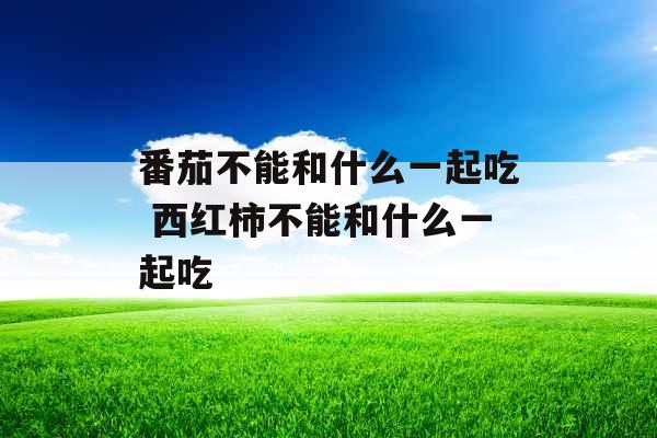 番茄不能和什么一起吃 西红柿不能和什么一起吃