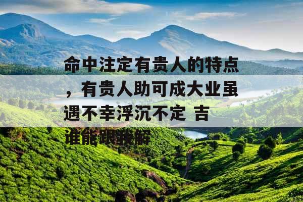 命中注定有贵人的特点，有贵人助可成大业虽遇不幸浮沉不定 吉 谁能跟我解