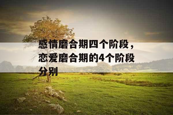 感情磨合期四个阶段，恋爱磨合期的4个阶段分别