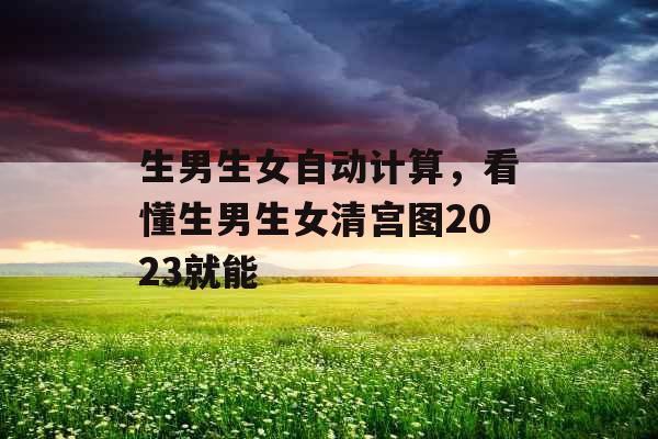 生男生女自动计算，看懂生男生女清宫图2023就能