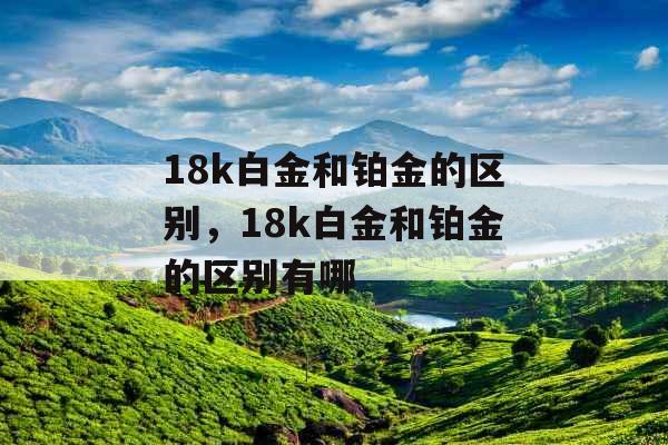 18k白金和铂金的区别，18k白金和铂金的区别有哪
