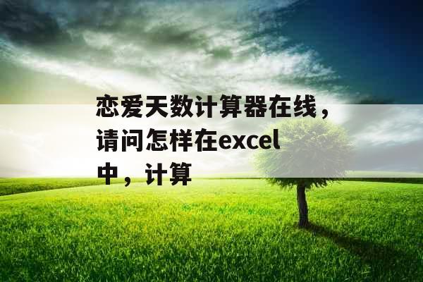 恋爱天数计算器在线，请问怎样在excel中，计算
