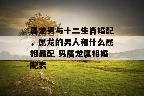 属龙男与十二生肖婚配，属龙的男人和什么属相最配 男属龙属相婚配表