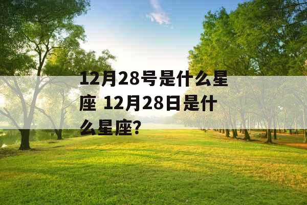 12月28号是什么星座 12月28日是什么星座？