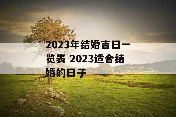 2023年结婚吉日一览表 2023适合结婚的日子