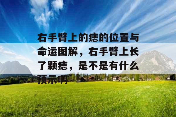 右手臂上的痣的位置与命运图解，右手臂上长了颗痣，是不是有什么预示啊