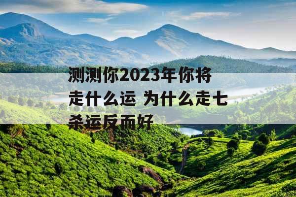 测测你2023年你将走什么运 为什么走七杀运反而好
