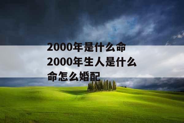 2000年是什么命 2000年生人是什么命怎么婚配