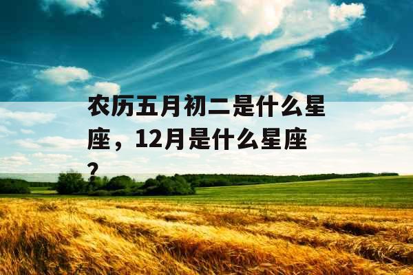 农历五月初二是什么星座，12月是什么星座？