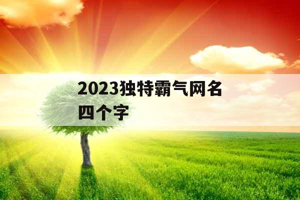 2023独特霸气网名四个字