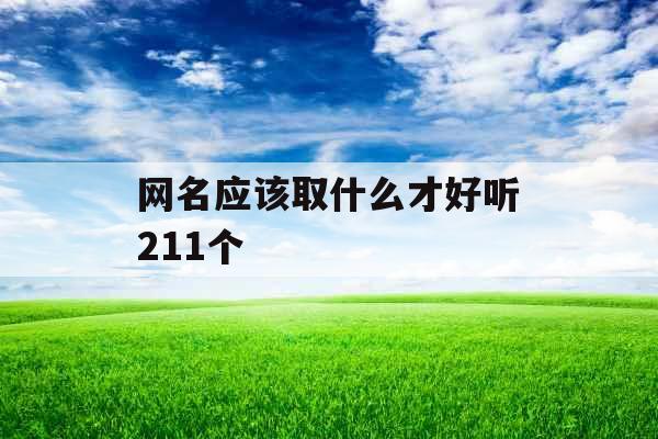 网名应该取什么才好听211个
