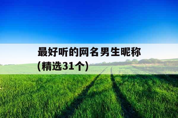 最好听的网名男生昵称(精选31个) 最好听的网名男生昵称(精选31个)