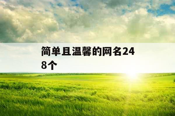 简单且温馨的网名248个