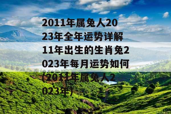 2011年属兔人2023年全年运势详解 11年出生的生肖兔2023年每月运势如何(2011年属兔人2023年) 2011年属兔人2023年全年运势详解 11年出生的生肖兔2023年每月运势如何(2011年属兔人2023年)