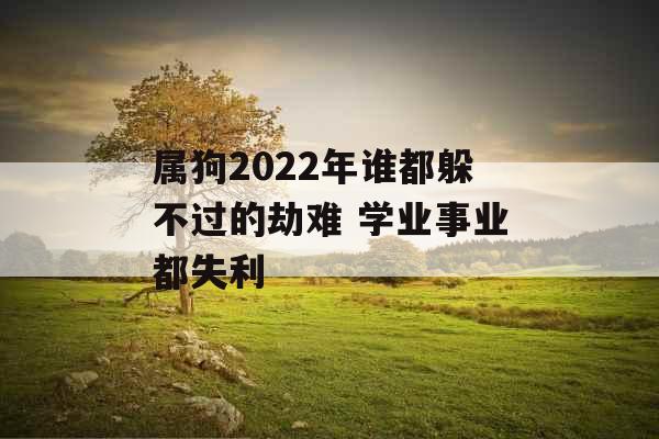 属狗2022年谁都躲不过的劫难 学业事业都失利