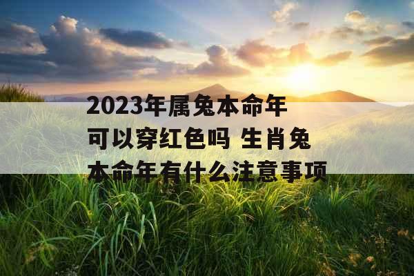 2023年属兔本命年可以穿红色吗 生肖兔本命年有什么注意事项