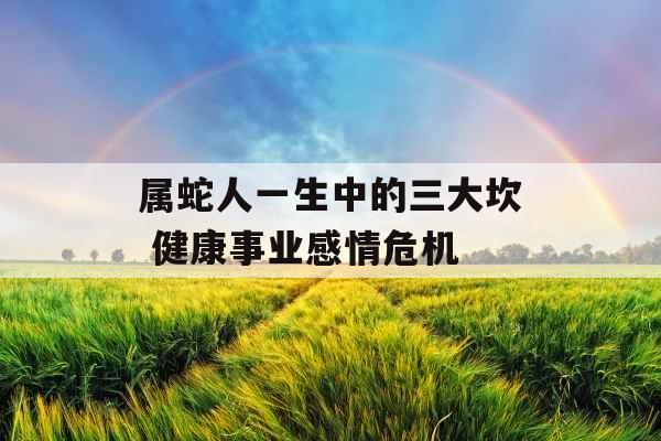 属蛇人一生中的三大坎 健康事业感情危机