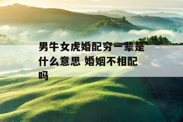 男牛女虎婚配穷一辈是什么意思 婚姻不相配吗