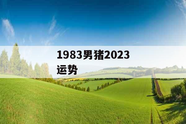 1983男猪2023运势