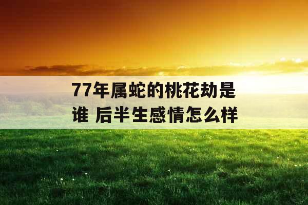 77年属蛇的桃花劫是谁 后半生感情怎么样