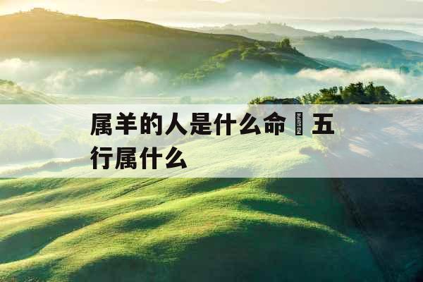 属羊的人是什么命 五行属什么
