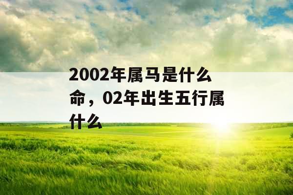 2002年属马是什么命,02年出生五行属什么 2002年属马是什么命,02年出生五行属什么