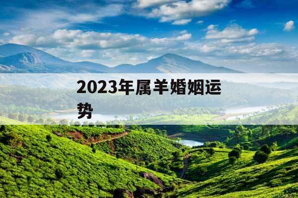 2023年属羊婚姻运势