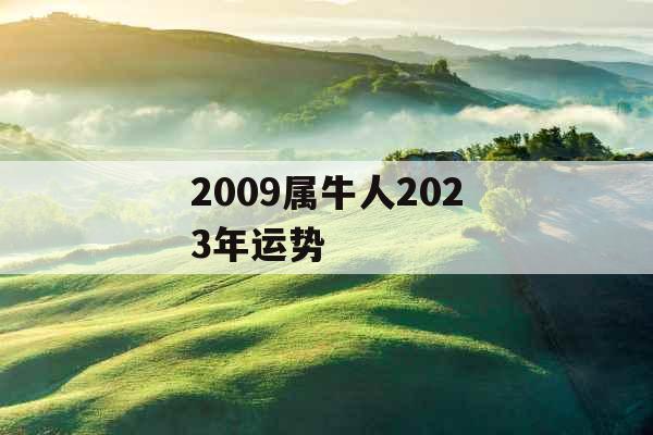 2009属牛人2023年运势