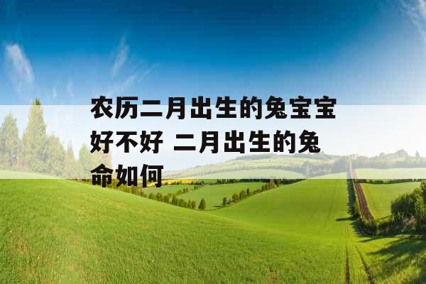 农历二月出生的兔宝宝好不好 二月出生的兔命如何