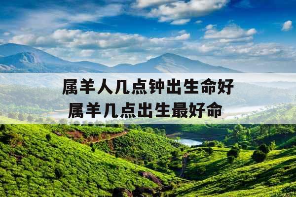 属羊人几点钟出生命好 属羊几点出生最好命
