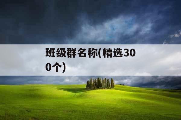班级群名称(精选300个) 班级群名称(精选300个)