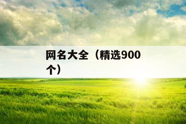 网名大全（精选900个）