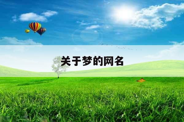 关于梦的网名